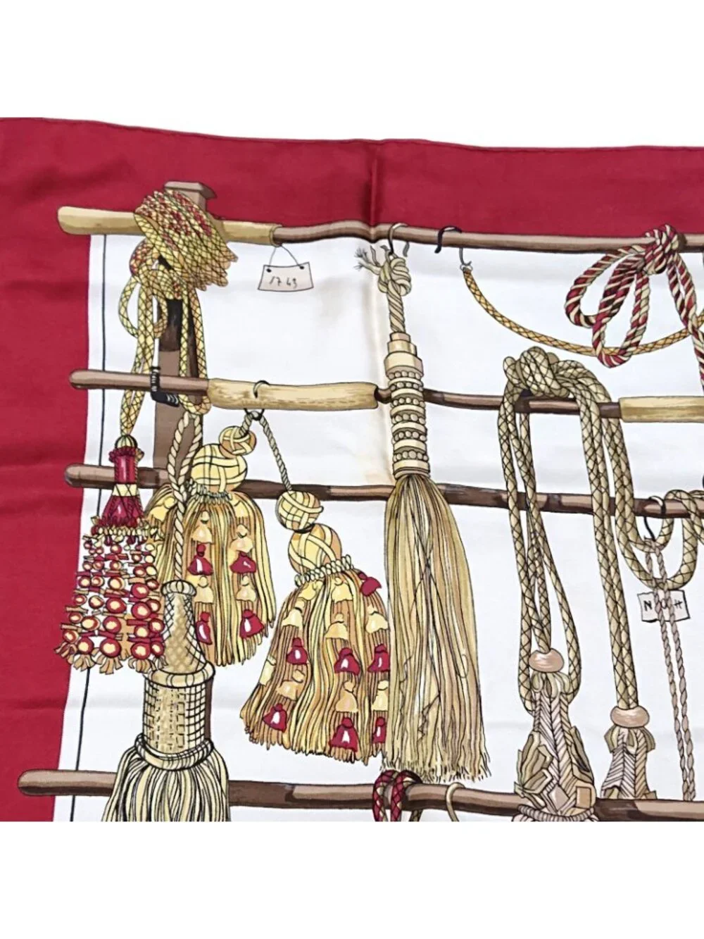 Hermes Carre 90 Passementerie Tassel Silk Scarf